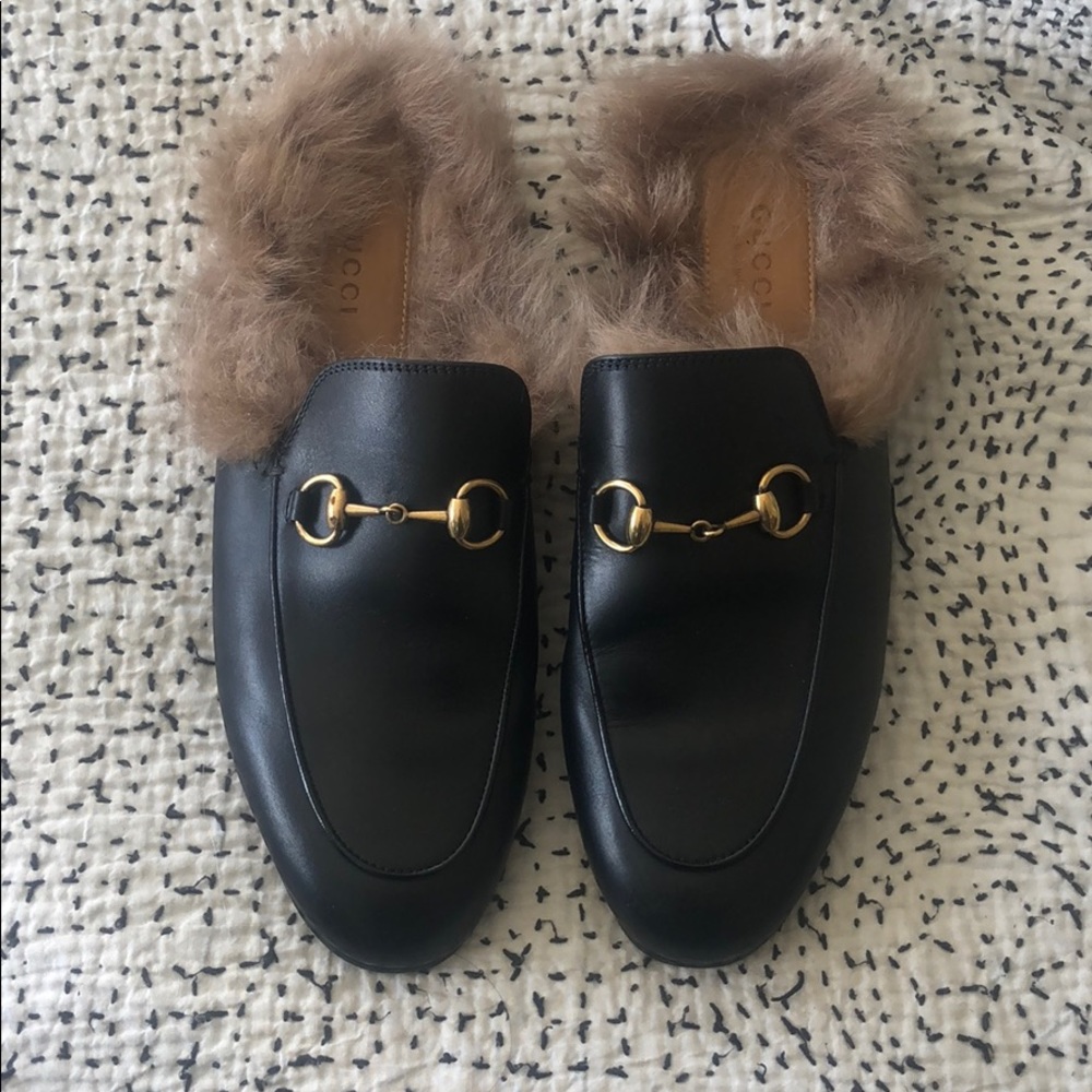 Gucci Princeton furlined mules